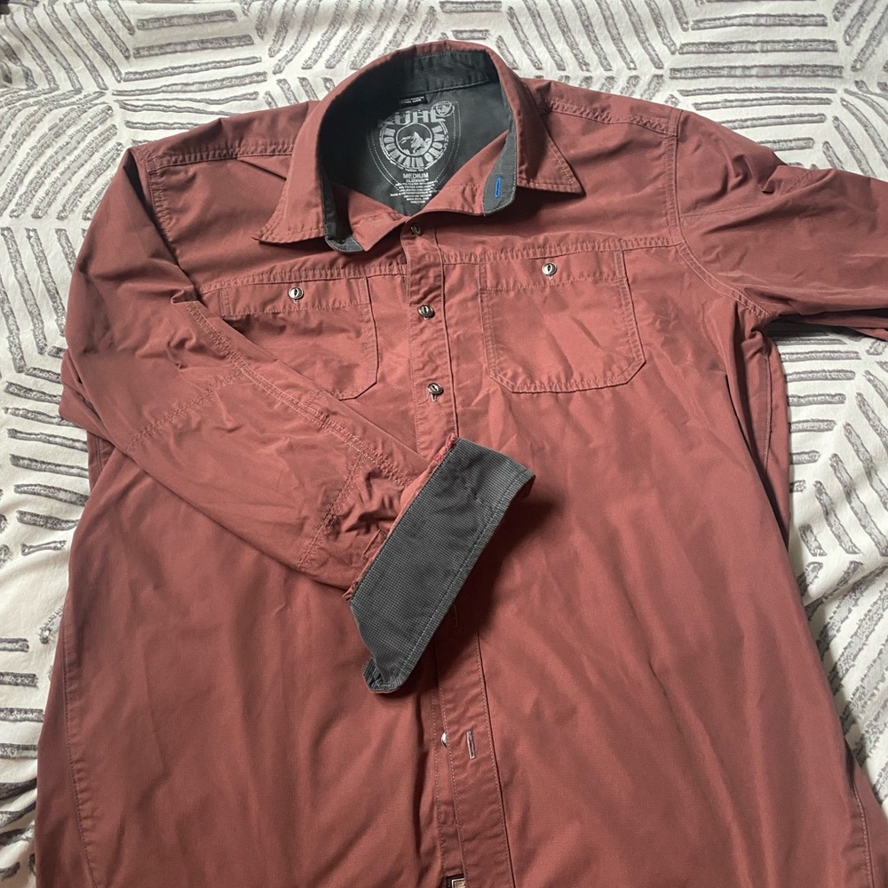 Kuhl Mens Mountain Grown Button Down Long Sleeve Shirt Outdoors Hiking